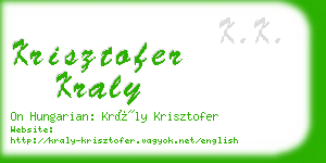 krisztofer kraly business card